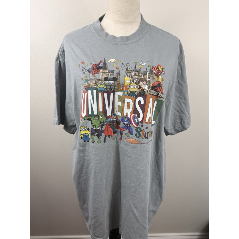Universal Studios Graphic Gray Short Sleeve T-shirt Size XL